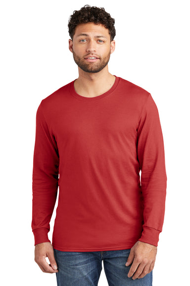 Jerzees 560LS Mens Premium Blend Ring Spun Long Sleeve Crewneck T-Shirt True Red Front