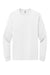 Jerzees 560LS Mens Premium Blend Ring Spun Long Sleeve Crewneck T-Shirt White Flat Front