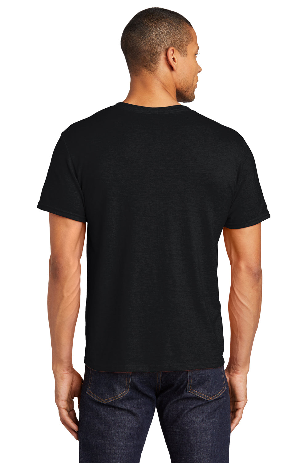 Jerzees 560M Mens Premium Blend Ring Spun Short Sleeve Crewneck T-Shirt Black Ink Back