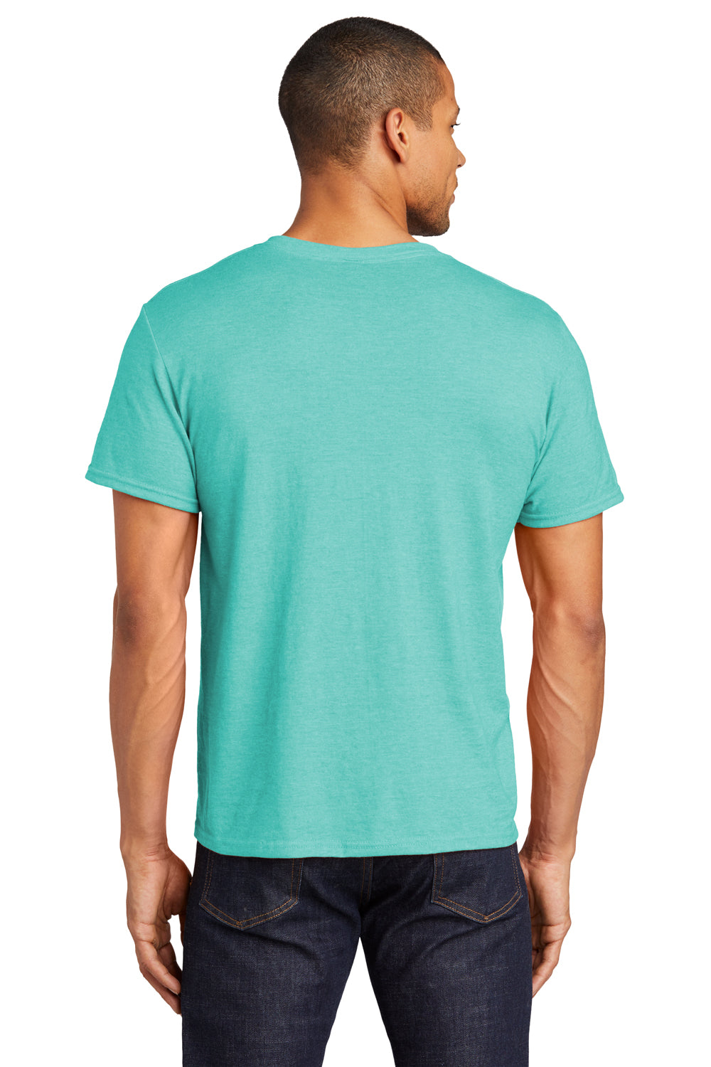 Jerzees 560M Mens Premium Blend Ring Spun Short Sleeve Crewneck T-Shirt Scuba Blue Back