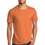Jerzees Mens Premium Blend Moisture Wicking Short Sleeve Crewneck T-Shirt - Heather Vintage Orange
