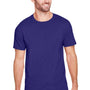 Jerzees Mens Premium Blend Moisture Wicking Short Sleeve Crewneck T-Shirt - Deep Purple