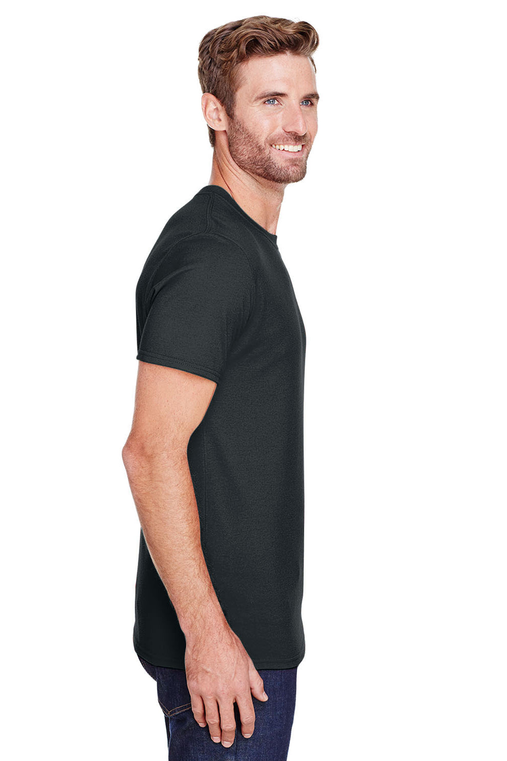 Jerzees 560MR Mens Premium Blend Short Sleeve Crewneck T-Shirt Black Side
