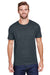 Jerzees 560MR Mens Premium Blend Short Sleeve Crewneck T-Shirt Heather Black Front