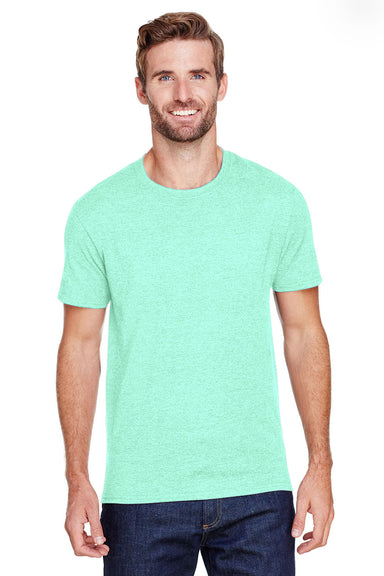 Jerzees 560MR Mens Premium Blend Short Sleeve Crewneck T-Shirt Heather Mint Green Front