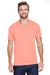 Jerzees 560MR Mens Premium Blend Short Sleeve Crewneck T-Shirt Peach Front
