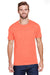 Jerzees 560MR Mens Premium Blend Short Sleeve Crewneck T-Shirt Heather Orange Front