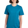 Jerzees Mens Premium Blend Moisture Wicking Short Sleeve Crewneck T-Shirt - Heather Digi Teal Blue
