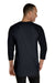 Jerzees 560RR Mens Premium Blend Baseball 3/4 Sleeve Crewneck T-Shirt Heather Black/Black Back
