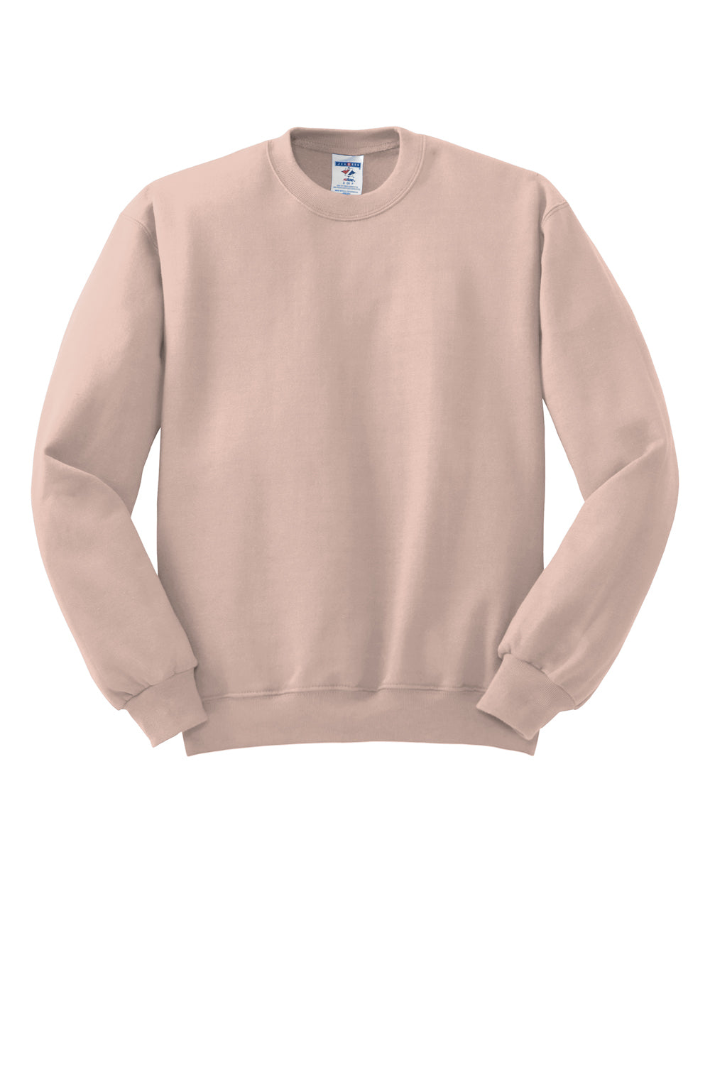 Jerzees Mens NuBlend Fleece Crewneck Sweatshirt Blush Pink Flat Front