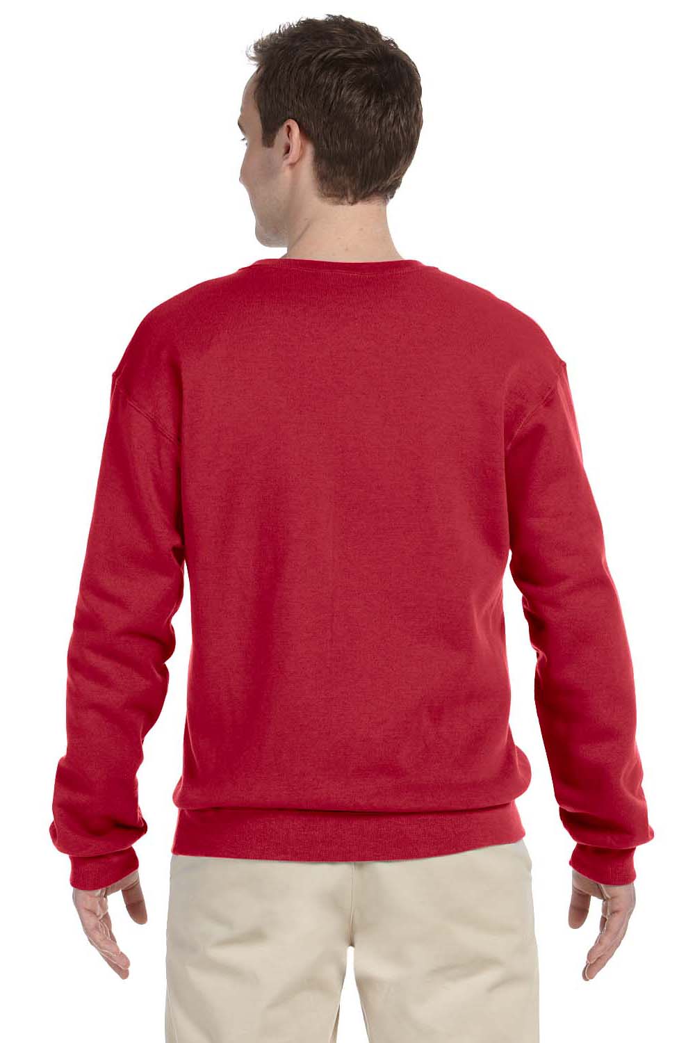 Jerzees 562 Mens NuBlend Fleece Crewneck Sweatshirt Red Back