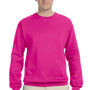 Jerzees Mens NuBlend Fleece Crewneck Sweatshirt - Cyber Pink