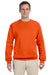 Jerzees 562 Mens NuBlend Fleece Crewneck Sweatshirt Safety Orange Front