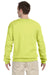 Jerzees 562 Mens NuBlend Fleece Crewneck Sweatshirt Safety Green Back