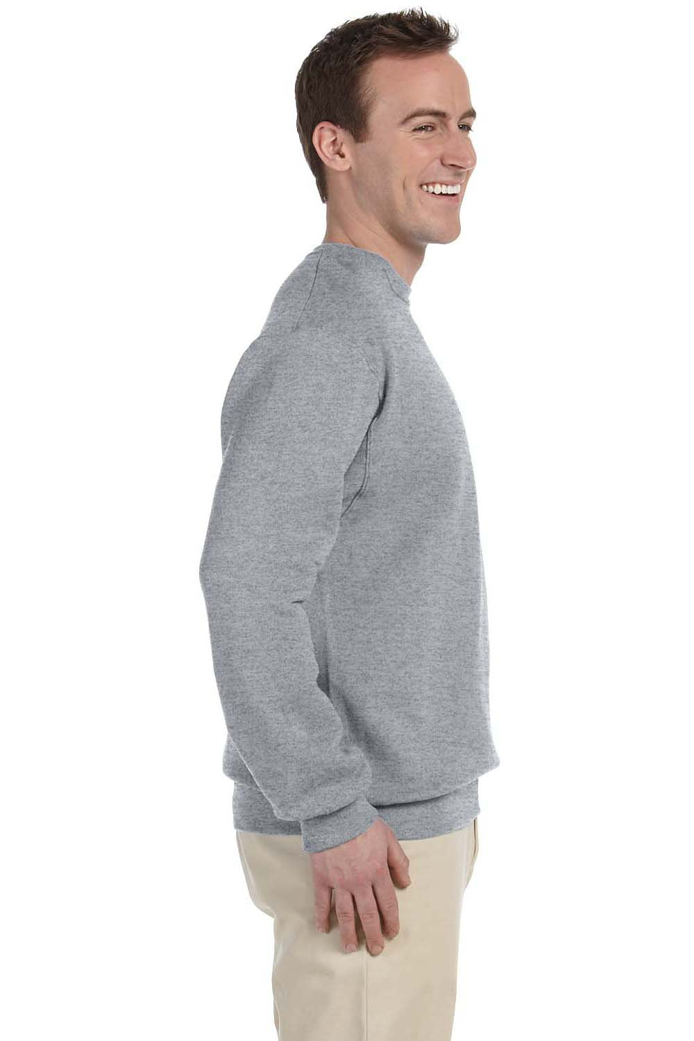 Jerzees 562 Mens NuBlend Fleece Crewneck Sweatshirt Oxford Grey Side