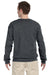 Jerzees 562 Mens NuBlend Fleece Crewneck Sweatshirt Charcoal Grey Back