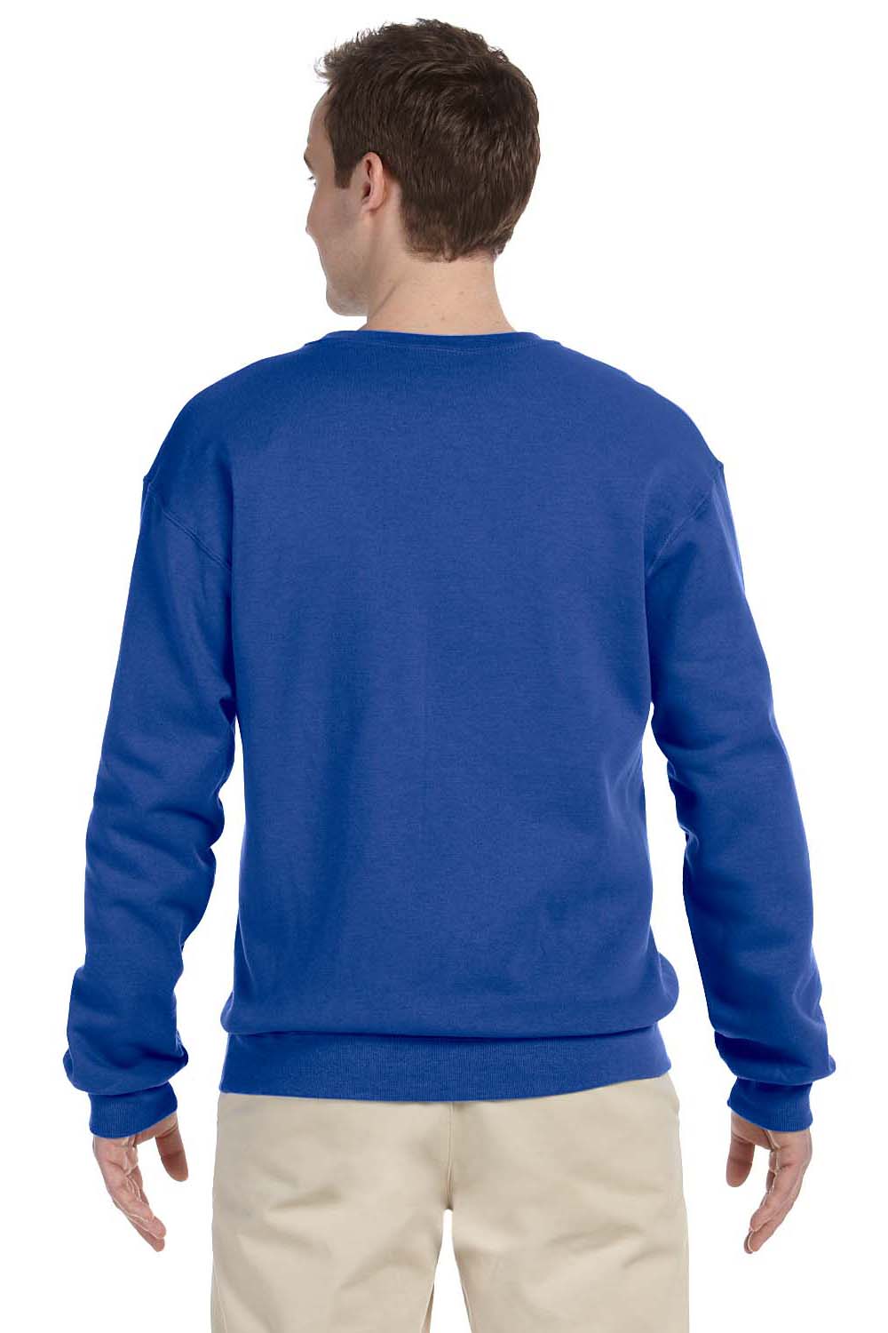 Jerzees 562 Mens NuBlend Fleece Crewneck Sweatshirt Royal Blue Back