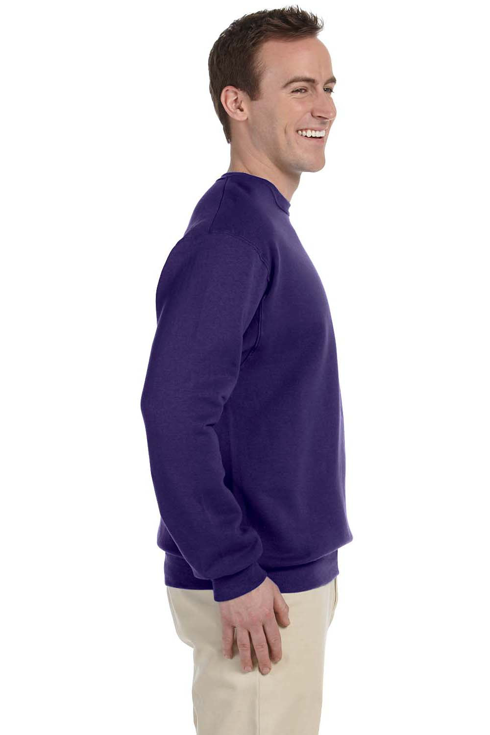 Jerzees 562 Mens NuBlend Fleece Crewneck Sweatshirt Purple Side