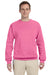 Jerzees 562 Mens NuBlend Fleece Crewneck Sweatshirt Neon Pink Front