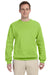 Jerzees 562 Mens NuBlend Fleece Crewneck Sweatshirt Neon Green Front