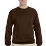 Jerzees Mens NuBlend Fleece Crewneck Sweatshirt - Chocolate Brown - Closeout