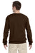 Jerzees 562 Mens NuBlend Fleece Crewneck Sweatshirt Chocolate Brown Back