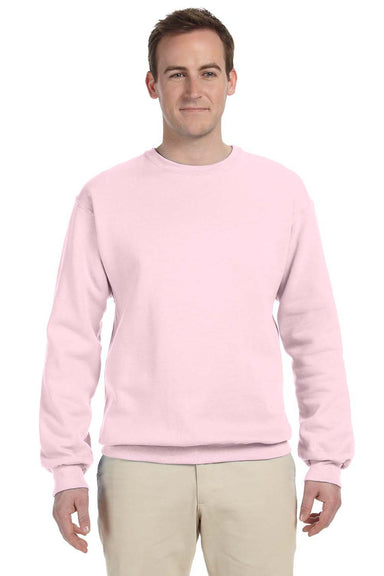Jerzees 562 Mens NuBlend Fleece Crewneck Sweatshirt Classic Pink Front