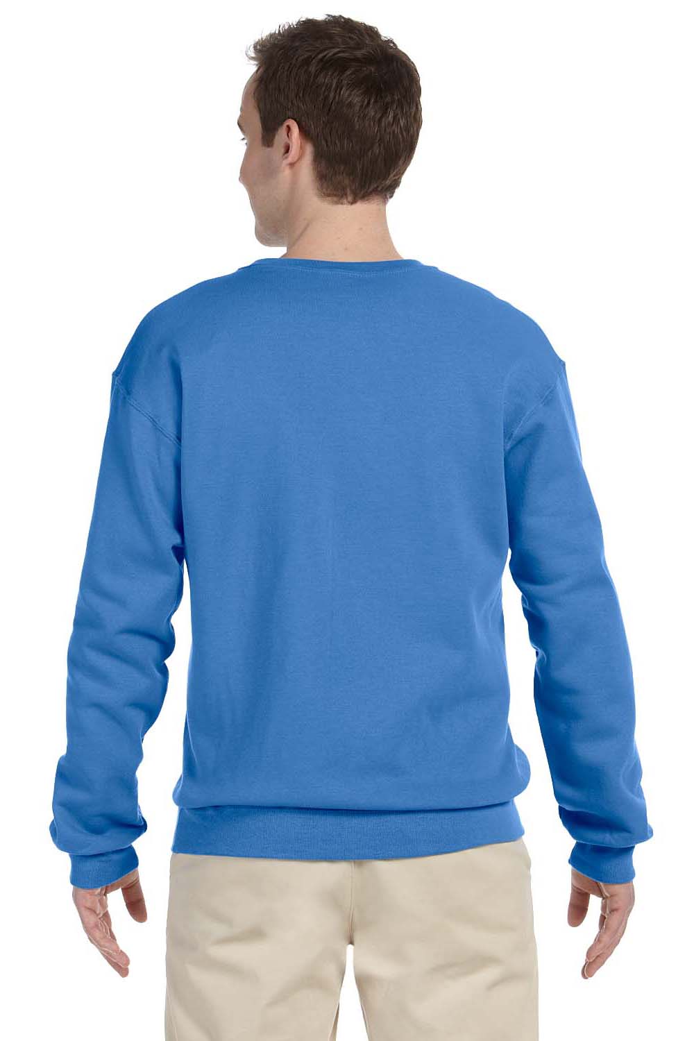 Jerzees 562 Mens NuBlend Fleece Crewneck Sweatshirt Columbia Blue Back