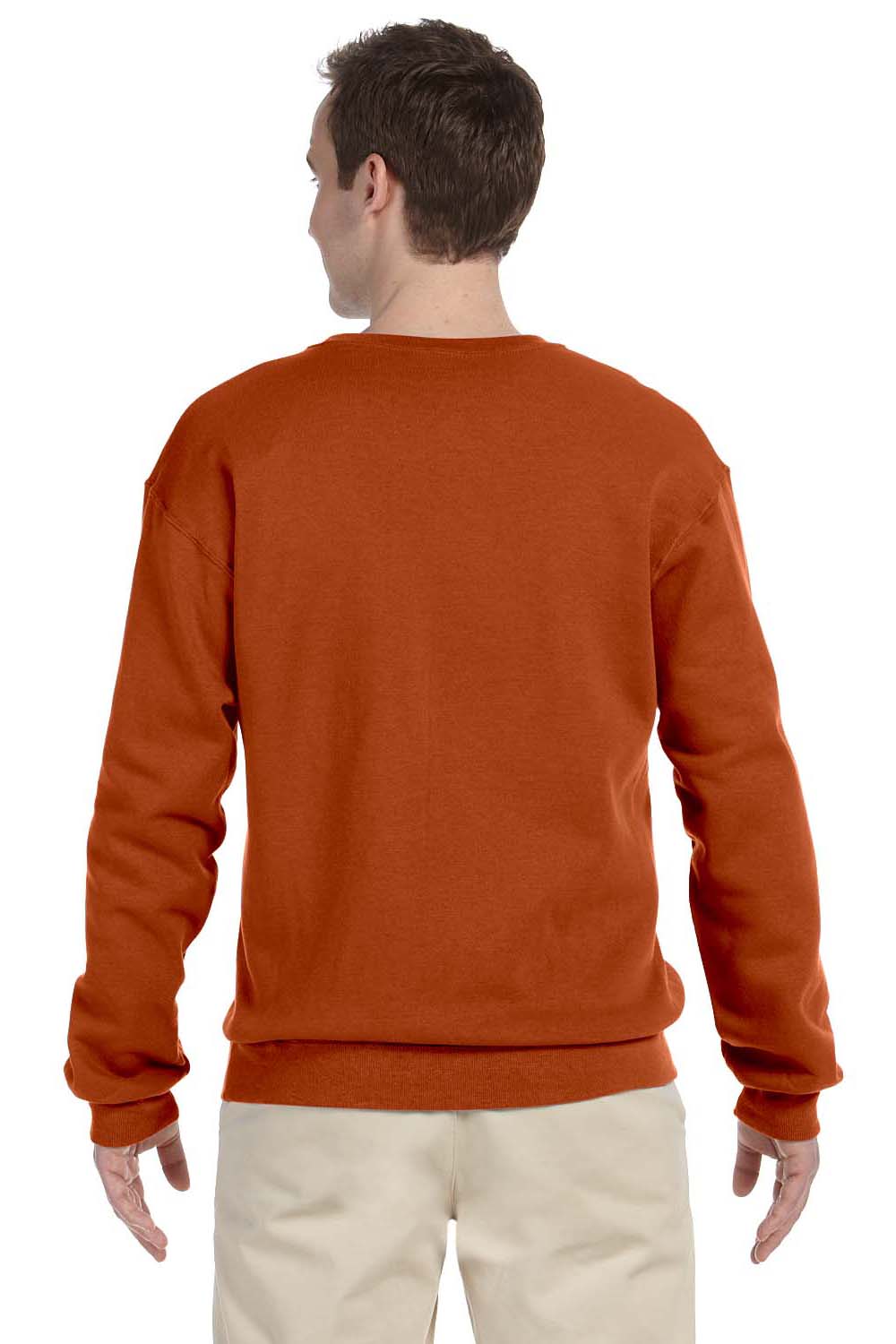 Jerzees 562 Mens NuBlend Fleece Crewneck Sweatshirt Texas Orange Back