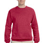 Jerzees Mens NuBlend Fleece Crewneck Sweatshirt - Vintage Heather Red