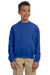 Jerzees 562B Youth NuBlend Fleece Crewneck Sweatshirt Royal Blue Front