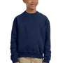 Jerzees Youth NuBlend Fleece Crewneck Sweatshirt - Navy Blue