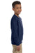 Jerzees 562B Youth NuBlend Fleece Crewneck Sweatshirt Navy Blue Side