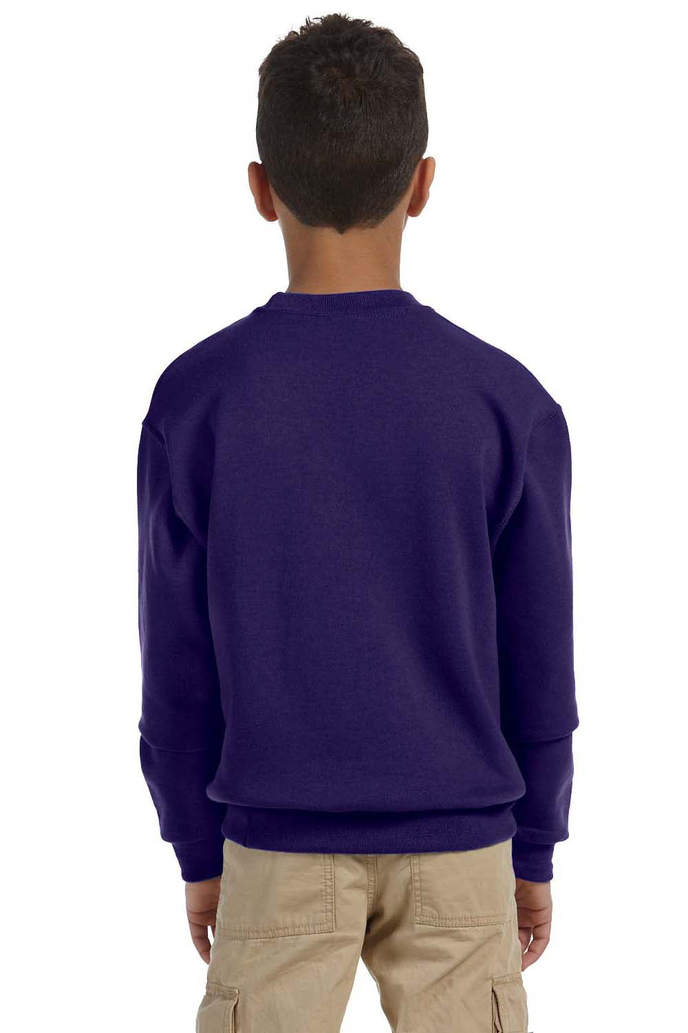 Jerzees 562B Youth NuBlend Fleece Crewneck Sweatshirt Purple Back