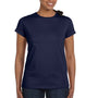 Hanes Womens ComfortSoft Short Sleeve Crewneck T-Shirt - Navy Blue - Closeout