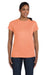 Hanes 5680 Womens ComfortSoft Short Sleeve Crewneck T-Shirt Candy Orange Front