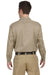 Dickies 574 Mens Moisture Wicking Long Sleeve Button Down Shirt w/ Double Pockets Khaki Brown Back