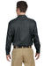 Dickies 574 Mens Moisture Wicking Long Sleeve Button Down Shirt w/ Double Pockets Charcoal Grey Back