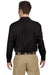 Dickies 574 Mens Moisture Wicking Long Sleeve Button Down Shirt w/ Double Pockets Black Back