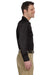 Dickies 574 Mens Moisture Wicking Long Sleeve Button Down Shirt w/ Double Pockets Black Side