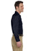 Dickies 574 Mens Moisture Wicking Long Sleeve Button Down Shirt w/ Double Pockets Navy Blue Side