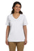 Hanes 5780 Womens ComfortSoft Short Sleeve V-Neck T-Shirt White Front