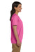 Hanes 5780 Womens ComfortSoft Short Sleeve V-Neck T-Shirt Pink Side