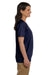 Hanes 5780 Womens ComfortSoft Short Sleeve V-Neck T-Shirt Navy Blue Side