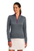 Nike 578674 Womens Dri-Fit Moisture Wicking 1/4 Zip Sweatshirt Dark Grey/Fuchsia Pink Front