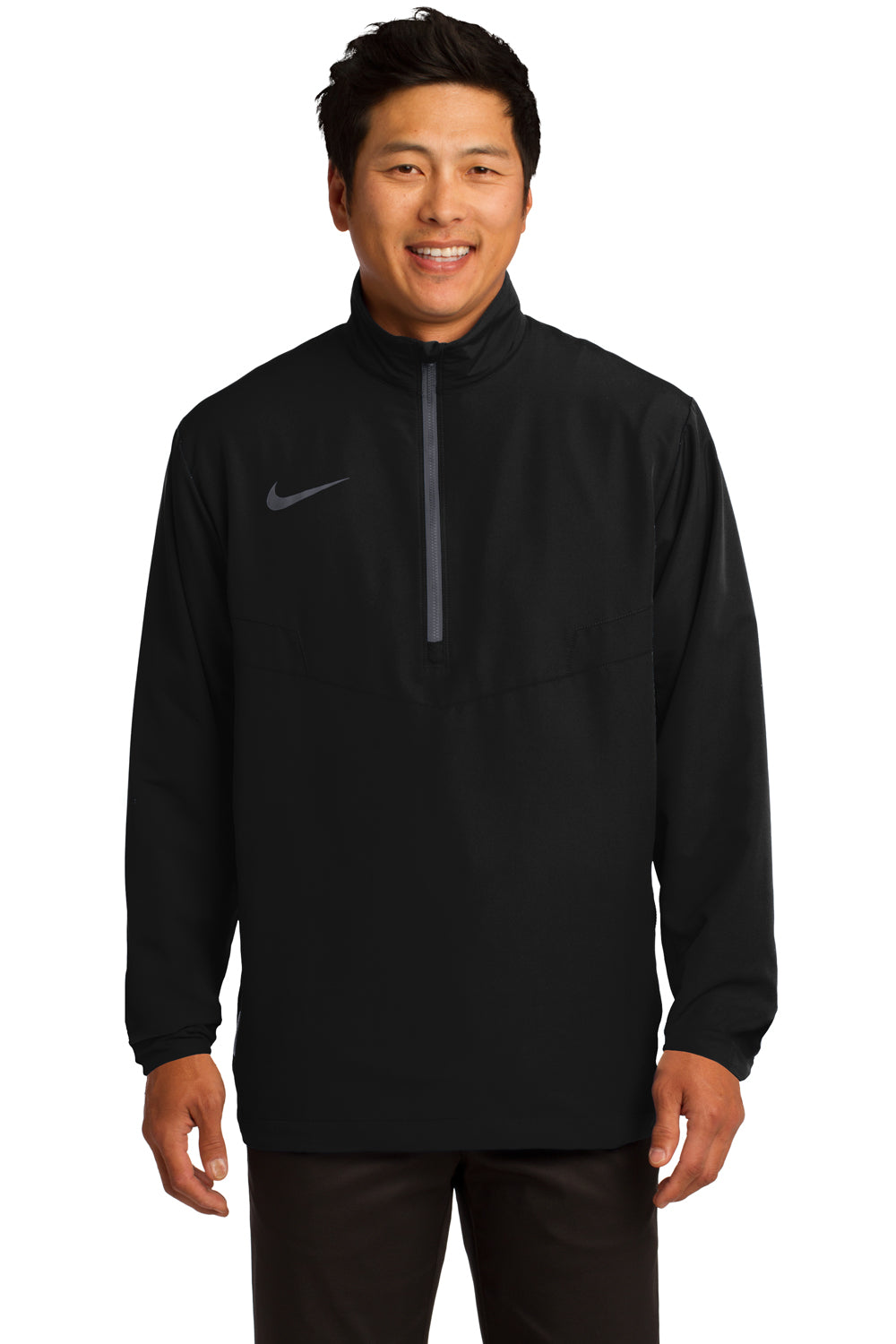 Nike 578675 Mens 1/4 Zip Wind Jacket Black Front