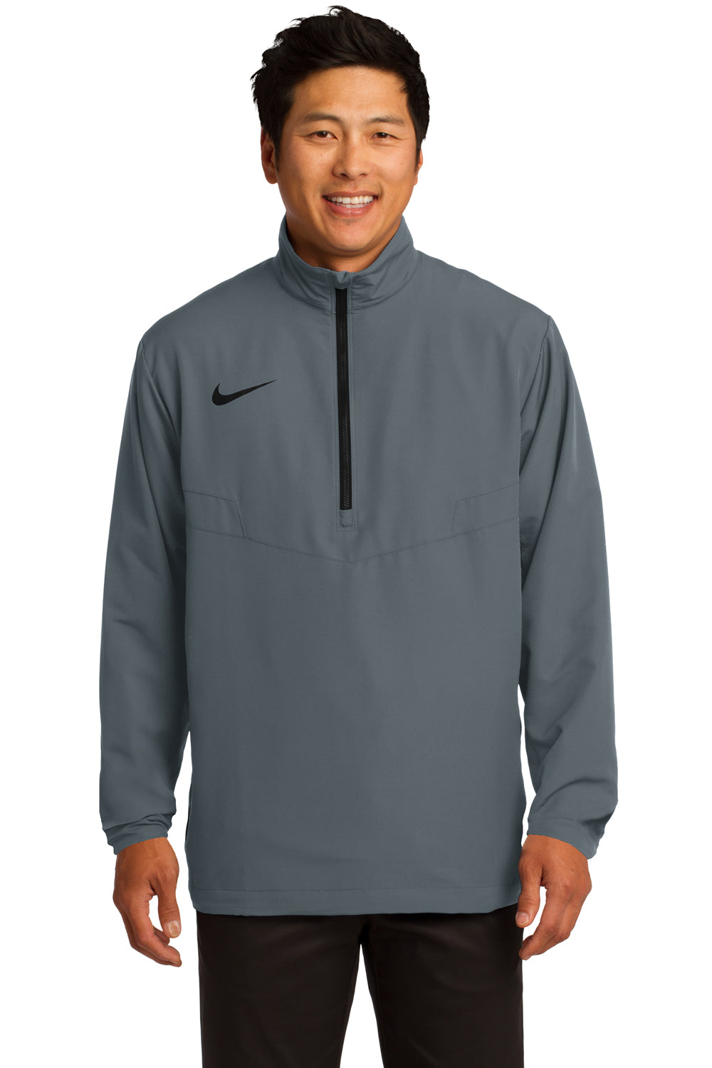 Nike 578675 Mens 1/4 Zip Wind Jacket Dark Grey Front