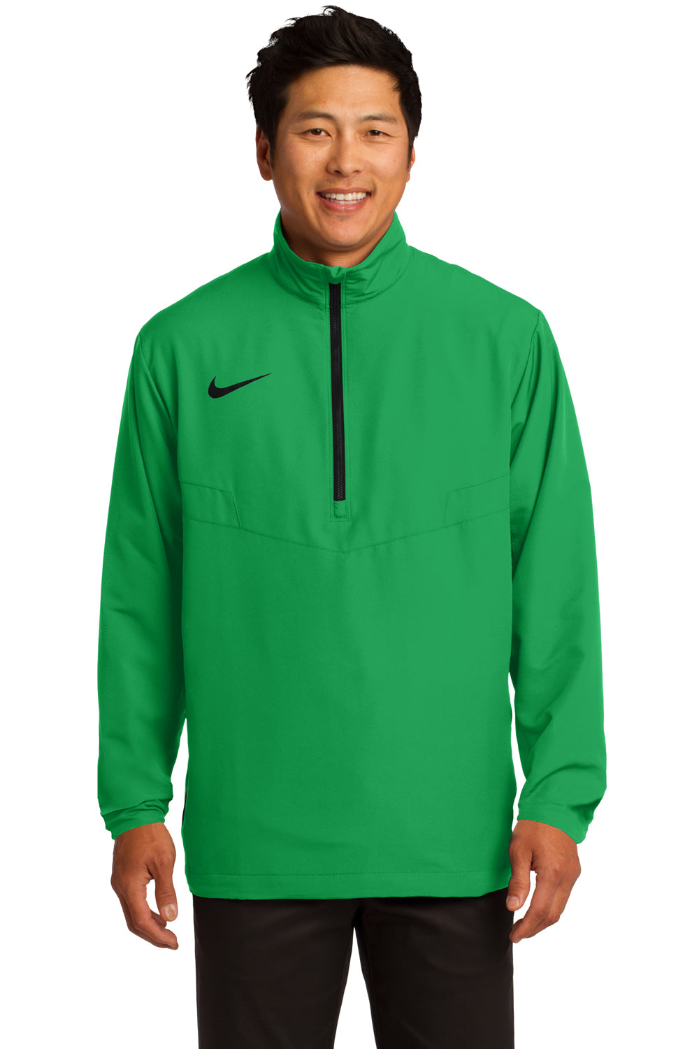 Nike 578675 Mens 1/4 Zip Wind Jacket Lucky Green Front