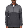 Puma Mens Cloudspun Moisture Wicking Warm Up 1/4 Zip Sweatshirt - Black/Quiet Shade Grey