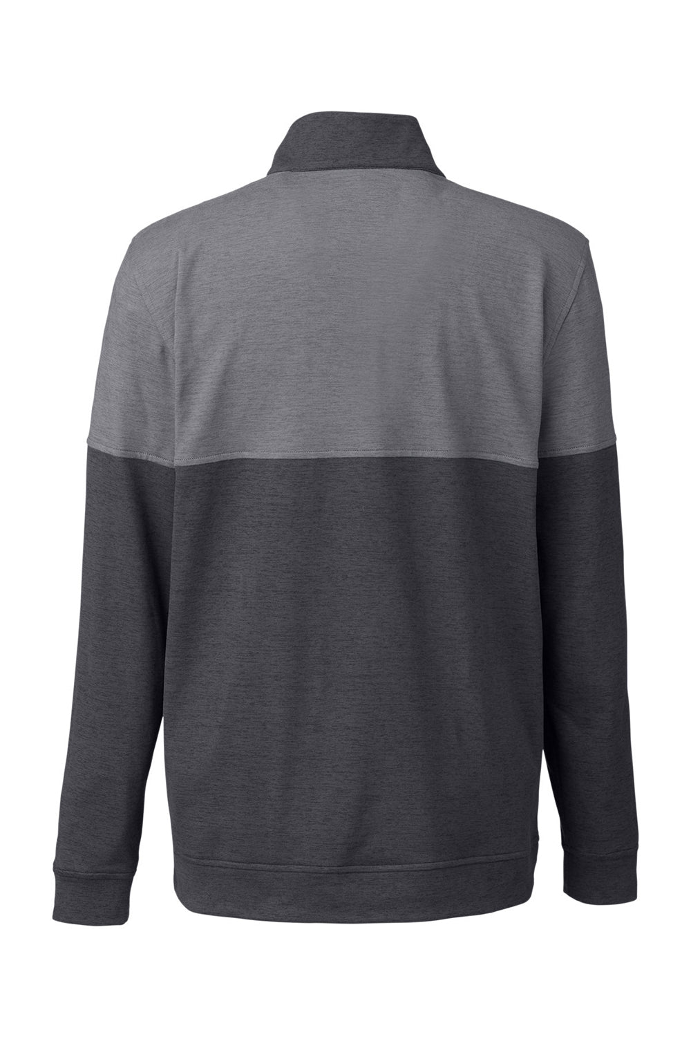 Puma 595803 Mens Cloudspun Warm Up 1/4 Zip Sweatshirt Black/Quiet Shade Grey Flat Back